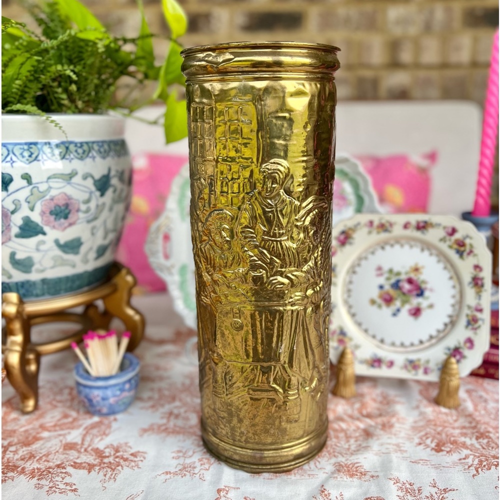Vintage Brass Umbrella Stand